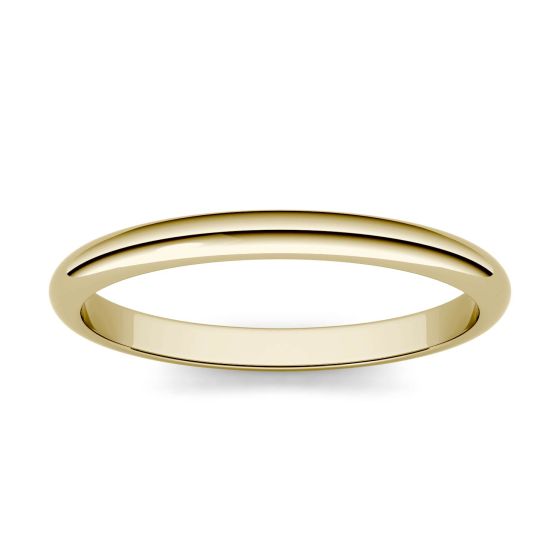 Domed Stackable Band Ring 14K Yellow Gold