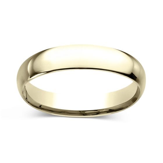 Comfort-Fit 4.0mm Ring 14K Yellow Gold