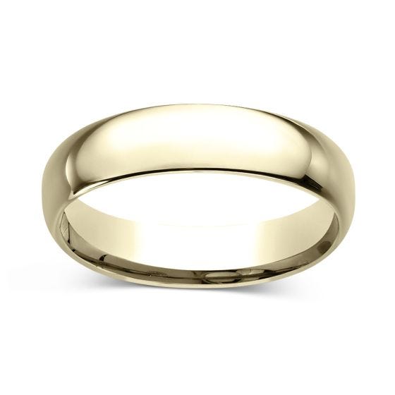Comfort-Fit 5.0mm Ring 14K Yellow Gold