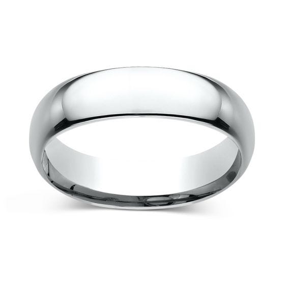 Comfort-Fit 6.0mm Wedding Band Ring Platinum