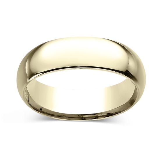 Comfort-Fit 7.0mm Ring 14K Yellow Gold