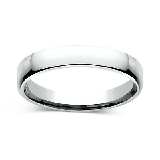 European Comfort Fit 3.5mm Wedding Band Ring Platinum
