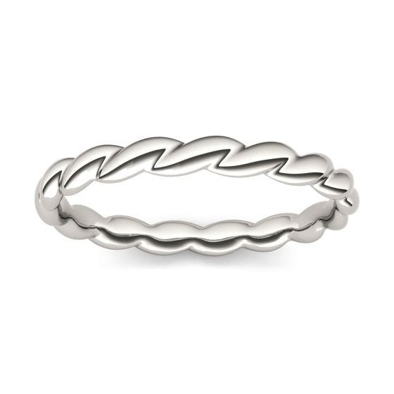 Twisted Ring 14K White Gold