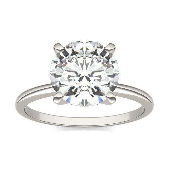 2.70 CTW DEW Round Forever One Moissanite Solitaire Engagement Ring 14K White Gold