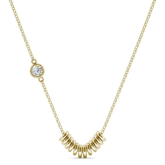 Small Tube Necklace 14K Yellow Gold