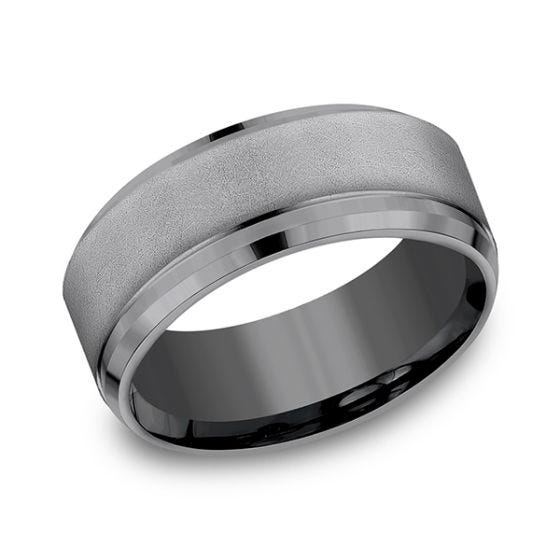 Matte Center Comfort-Fit 9.0mm Ring Tantalum