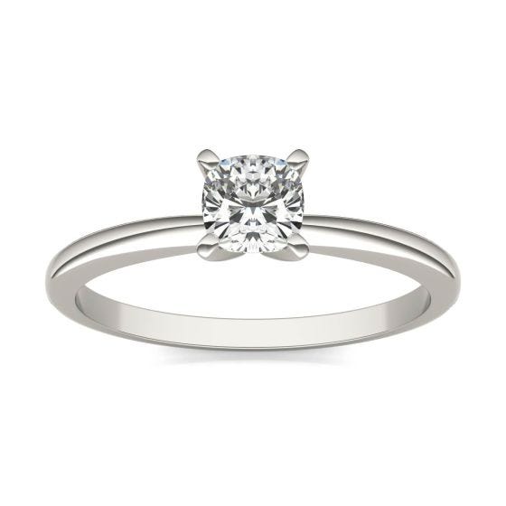 1/2 CTW Cushion Caydia Lab Grown Diamond Solitaire Engagement Ring 14K White Gold