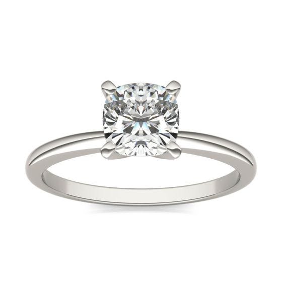 1 CTW Cushion Caydia Lab Grown Diamond Solitaire Engagement Ring Platinum