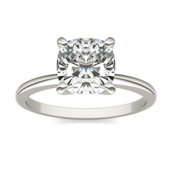 2 CTW Cushion Caydia Lab Grown Diamond Solitaire Engagement Ring Platinum