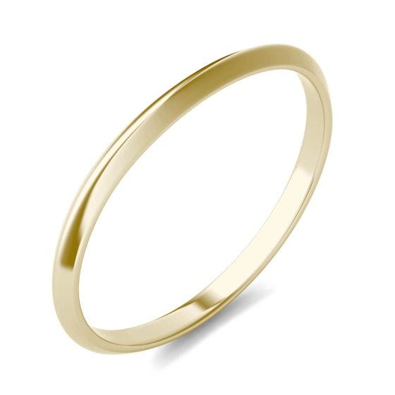 Matching Signature Plain 6.5mm Band Ring 18K Yellow Gold