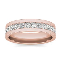 1 2/5 CTW Square Caydia Lab Grown Diamond Classic 7MM Ring 14K Rose Gold