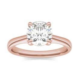 1.50 CTW DEW Round Forever One Moissanite Solitaire Engagement Ring 14K Rose Gold