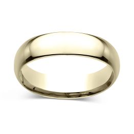 Comfort-Fit 6.0mm Ring 14K Yellow Gold