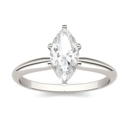 1.00 CTW DEW Marquise Forever One Moissanite Solitaire Engagement Ring 14K White Gold