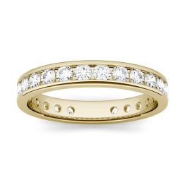 1 1/15 CTW Round Caydia Lab Grown Diamond Ring 18K Yellow Gold, SIZE 7.0 Stone Color F
