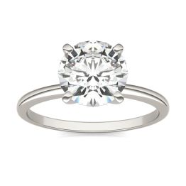 1.90 CTW DEW Round Forever One Moissanite Solitaire Engagement Ring 14K White Gold, SIZE 8.5