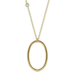 Open Oval Necklace 14K Yellow Gold