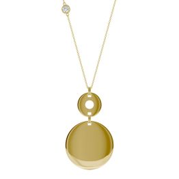 Double Circle Necklace 14K Yellow Gold