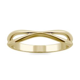 Curved Open Wedding Ring 14K Yellow Gold