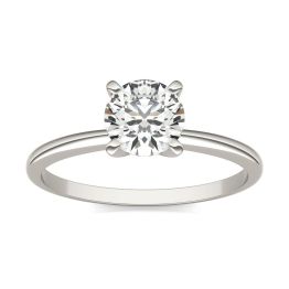 3/4 CTW Round Caydia Lab Grown Diamond Solitaire Engagement Ring Platinum, SIZE 7.0 Stone Color E