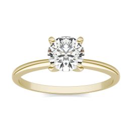 3/4 CTW Round Caydia Lab Grown Diamond Solitaire Engagement Ring 14K Yellow Gold, SIZE 7.0 Stone Color E
