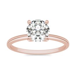 1 CTW Round Caydia Lab Grown Diamond Solitaire Engagement Ring 18K Rose Gold, SIZE 7.0 Stone Color E