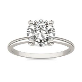 1 1/2 CTW Round Caydia Lab Grown Diamond Solitaire Engagement Ring 14K White Gold, SIZE 7.0 Stone Color E