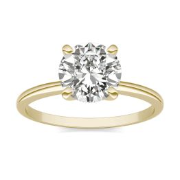 1 1/2 CTW Round Caydia Lab Grown Diamond Solitaire Engagement Ring 14K Yellow Gold, SIZE 7.0 Stone Color E