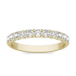 0.49 CTW DEW Round Forever One Moissanite Wedding Ring 14K Yellow Gold