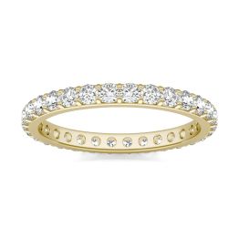 7/8 CTW Round Caydia Lab Grown Diamond Shared Prong Eternity Band Ring 14K Yellow Gold