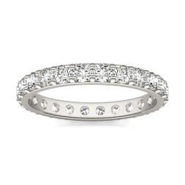 1 1/3 CTW Round Caydia Lab Grown Diamond Shared Prong Eternity Band Ring 14K White Gold