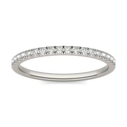 1/4 CTW Round Caydia Lab Grown Diamond Wedding Band Ring Platinum, SIZE 7.0 Stone Color F