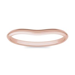 Signature Plain 7mm Oval Matching Band Ring 18K Rose Gold
