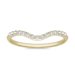 1/6 CTW Round Caydia Lab Grown Diamond Signature 8x6mm Oval Halo Matching Band Ring 18K Yellow Gold, SIZE 7.0 Stone Color F