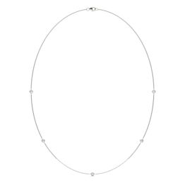 1/2 CTW Round Caydia Lab Grown Diamond 18in Station Necklace 14K White Gold