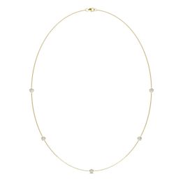 1 CTW Round Caydia Lab Grown Diamond 18in Station Necklace 14K Yellow Gold