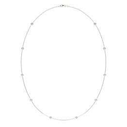 1 CTW Round Caydia Lab Grown Diamond 24in Station Necklace 14K White Gold