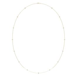 1 1/2 CTW Round Caydia Lab Grown Diamond 36in Station Fifteen Stone Necklace 14K Yellow Gold