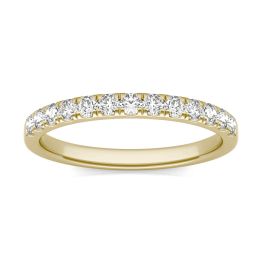 0.29 CTW DEW Round Forever One Moissanite Wedding Band Ring 14K Yellow Gold