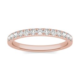 1/3 CTW Round Caydia Lab Grown Diamond Wedding Band Ring 14K Rose Gold, SIZE 7.0 Stone Color F