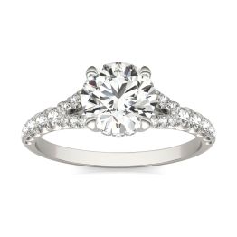 1 2/3 CTW Round Caydia Lab Grown Diamond Ring 14K White Gold, SIZE 7.0 Stone Color E