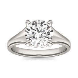 2 CTW Round Caydia Lab Grown Diamond Ring 18K White Gold, SIZE 7.0 Stone Color E
