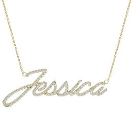 Caydia Lab Grown Diamond Personalized Necklace 14K Yellow Gold