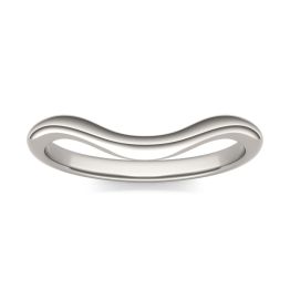 Signature Curved Matching Band Ring 14K White Gold