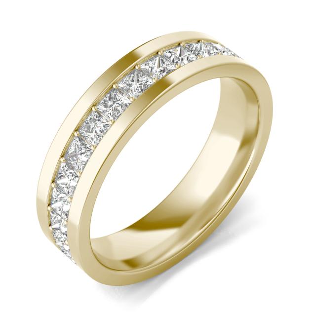 2 7/8 CTW Princess Caydia Lab Grown Diamond Eternity 7MM Ring 14K Yellow Gold