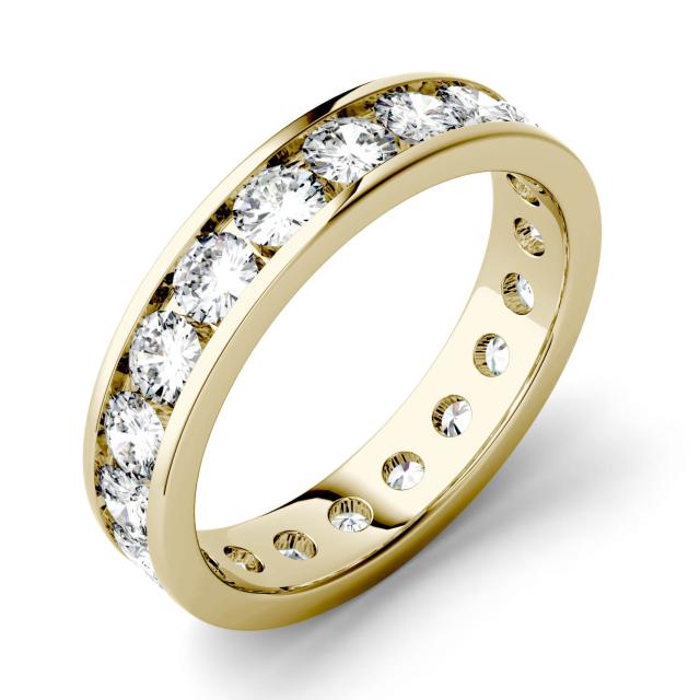 2 1/10 CTW Round Caydia Lab Grown Diamond Ring 14K Yellow Gold