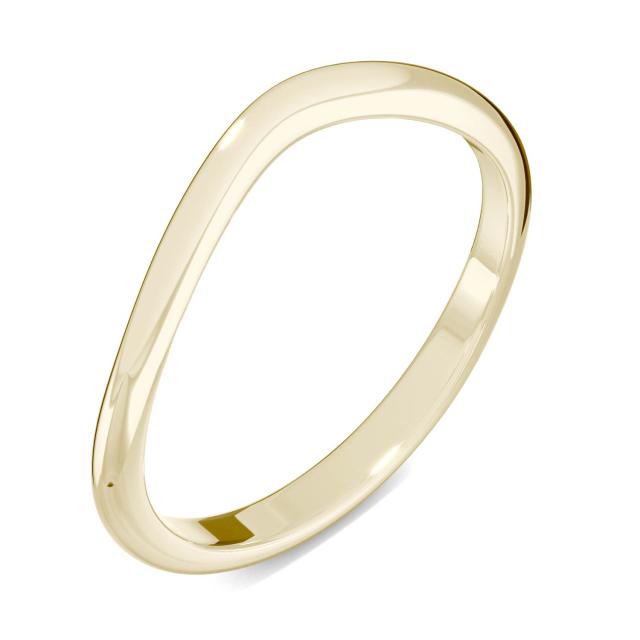 Signature Curved Plain Wedding Band in 14K Yellow Gold