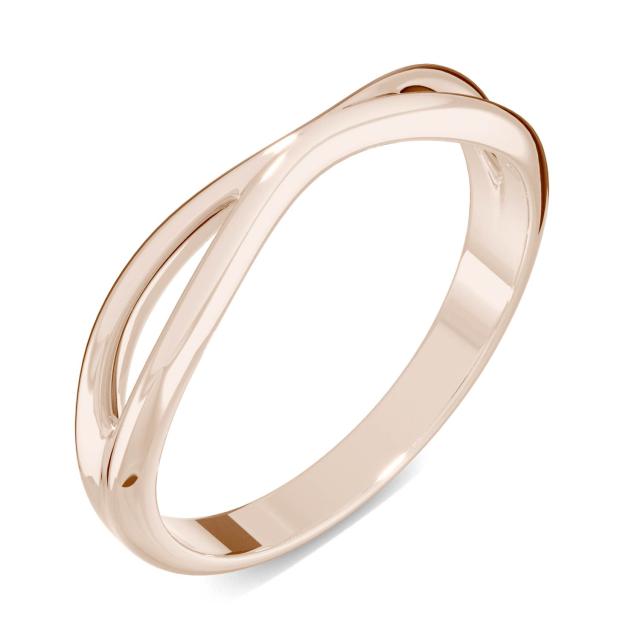Signature Curved Open Wedding Band in 14K Rose Gold