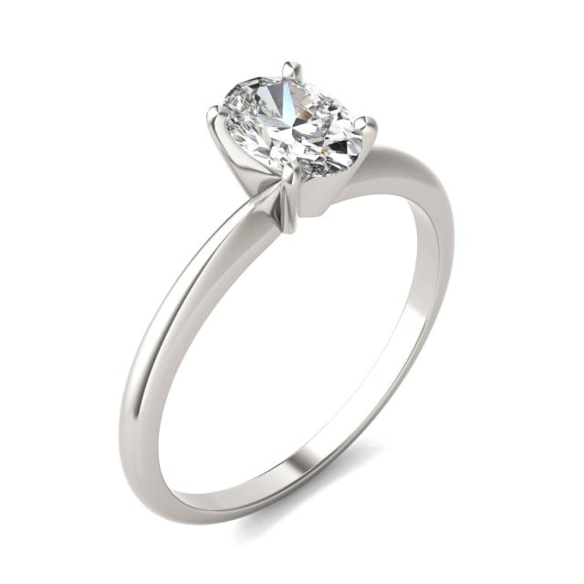 1 CTW Oval Caydia Lab Grown Diamond Solitaire Engagement Ring Platinum