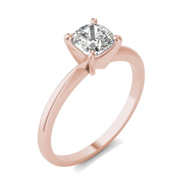 3/4 CTW Cushion Caydia Lab Grown Diamond Solitaire Engagement Ring 14K Rose Gold